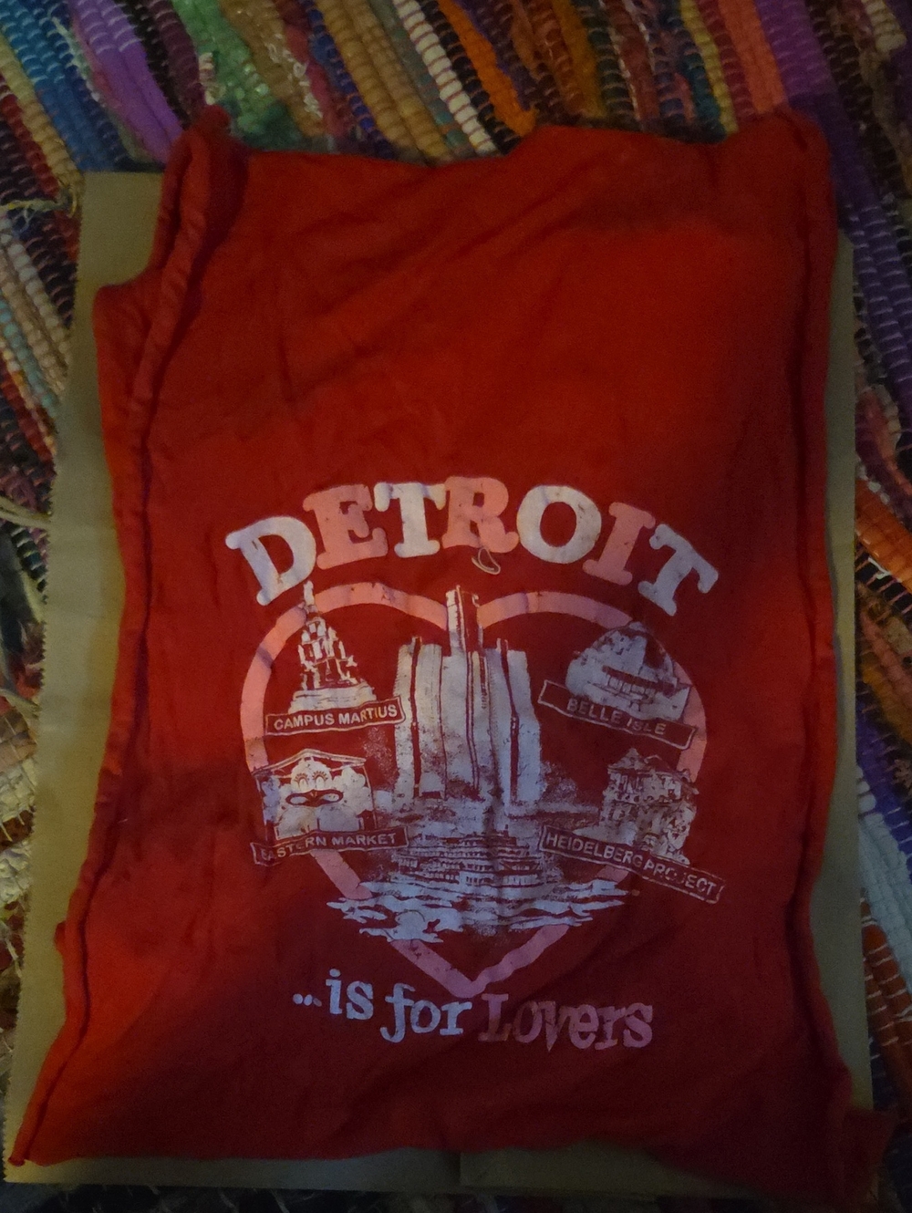 Detroit "...is for Lovers" Scarf - Red